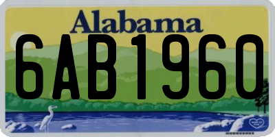 AL license plate 6AB1960