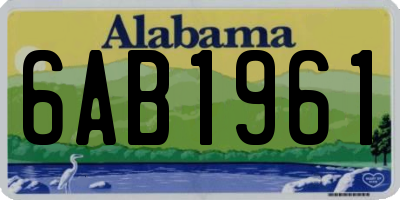 AL license plate 6AB1961