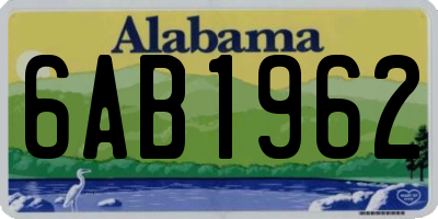 AL license plate 6AB1962