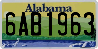 AL license plate 6AB1963