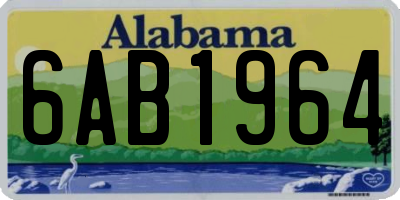 AL license plate 6AB1964