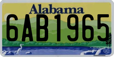 AL license plate 6AB1965