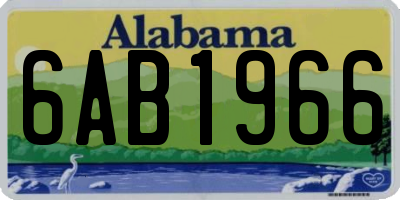 AL license plate 6AB1966
