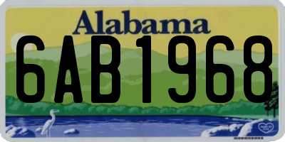 AL license plate 6AB1968