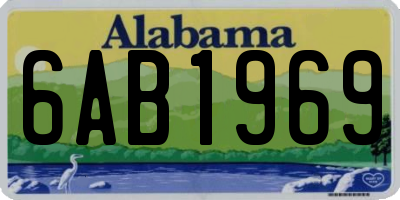 AL license plate 6AB1969