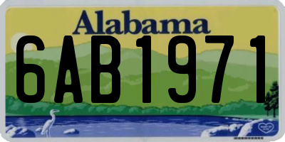 AL license plate 6AB1971