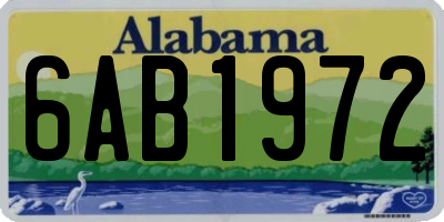 AL license plate 6AB1972