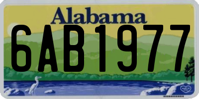 AL license plate 6AB1977