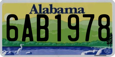 AL license plate 6AB1978