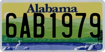 AL license plate 6AB1979