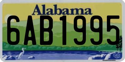 AL license plate 6AB1995