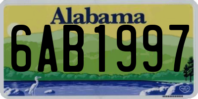 AL license plate 6AB1997