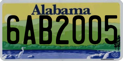 AL license plate 6AB2005
