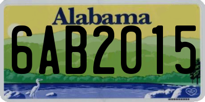 AL license plate 6AB2015