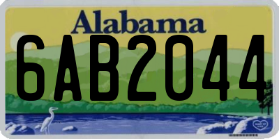 AL license plate 6AB2044