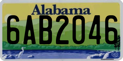 AL license plate 6AB2046