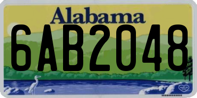 AL license plate 6AB2048