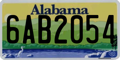 AL license plate 6AB2054