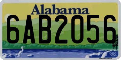 AL license plate 6AB2056