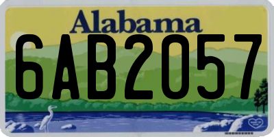 AL license plate 6AB2057
