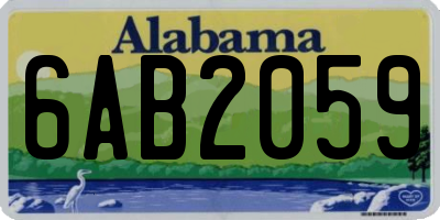 AL license plate 6AB2059