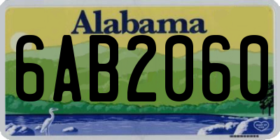 AL license plate 6AB2060