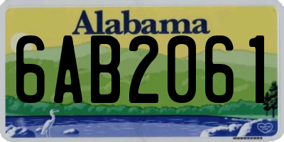 AL license plate 6AB2061