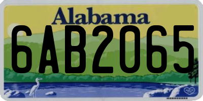AL license plate 6AB2065