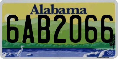 AL license plate 6AB2066