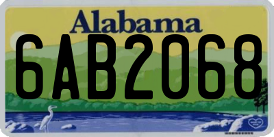 AL license plate 6AB2068