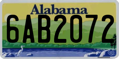 AL license plate 6AB2072