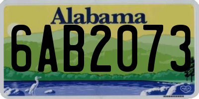 AL license plate 6AB2073