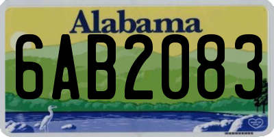 AL license plate 6AB2083