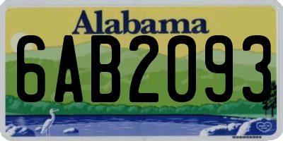 AL license plate 6AB2093