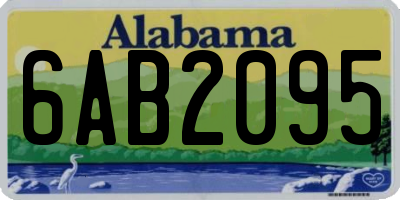 AL license plate 6AB2095