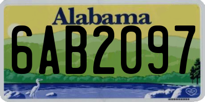 AL license plate 6AB2097