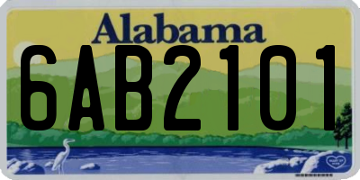 AL license plate 6AB2101