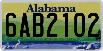 AL license plate 6AB2102