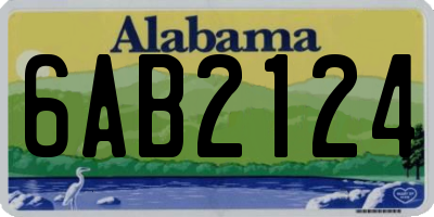 AL license plate 6AB2124