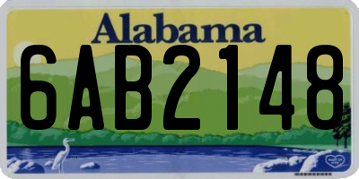 AL license plate 6AB2148