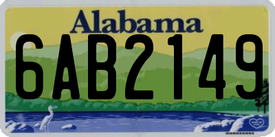 AL license plate 6AB2149
