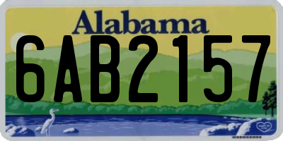 AL license plate 6AB2157