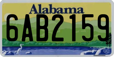 AL license plate 6AB2159