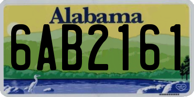 AL license plate 6AB2161