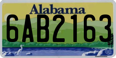 AL license plate 6AB2163