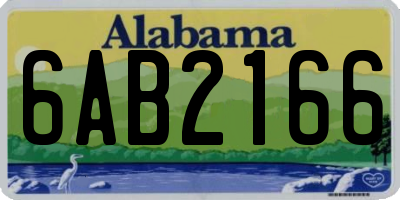AL license plate 6AB2166