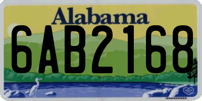 AL license plate 6AB2168