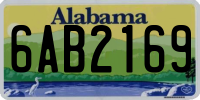 AL license plate 6AB2169