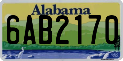 AL license plate 6AB2170