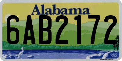 AL license plate 6AB2172